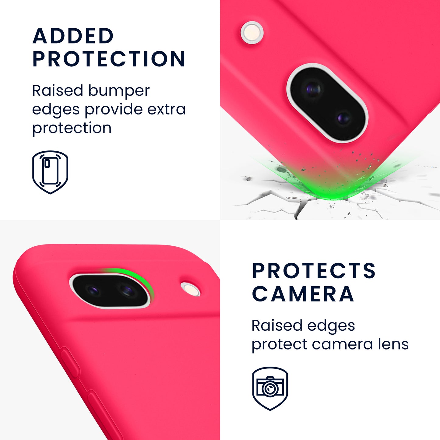 kwmobile Handyhülle für Google Pixel 8a Case - kabelloses Laden