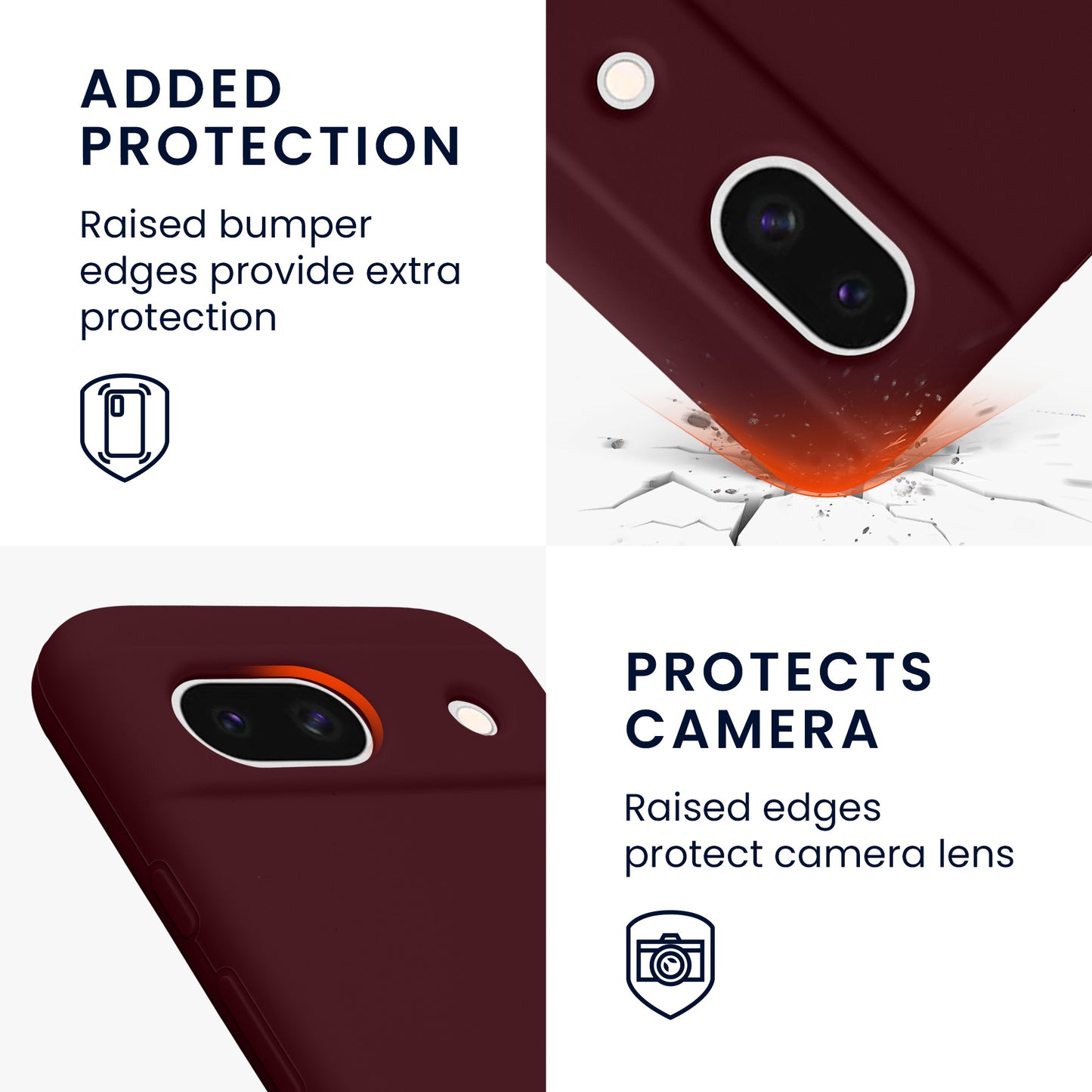 kwmobile Handyhülle für Google Pixel 8a Case - kabelloses Laden