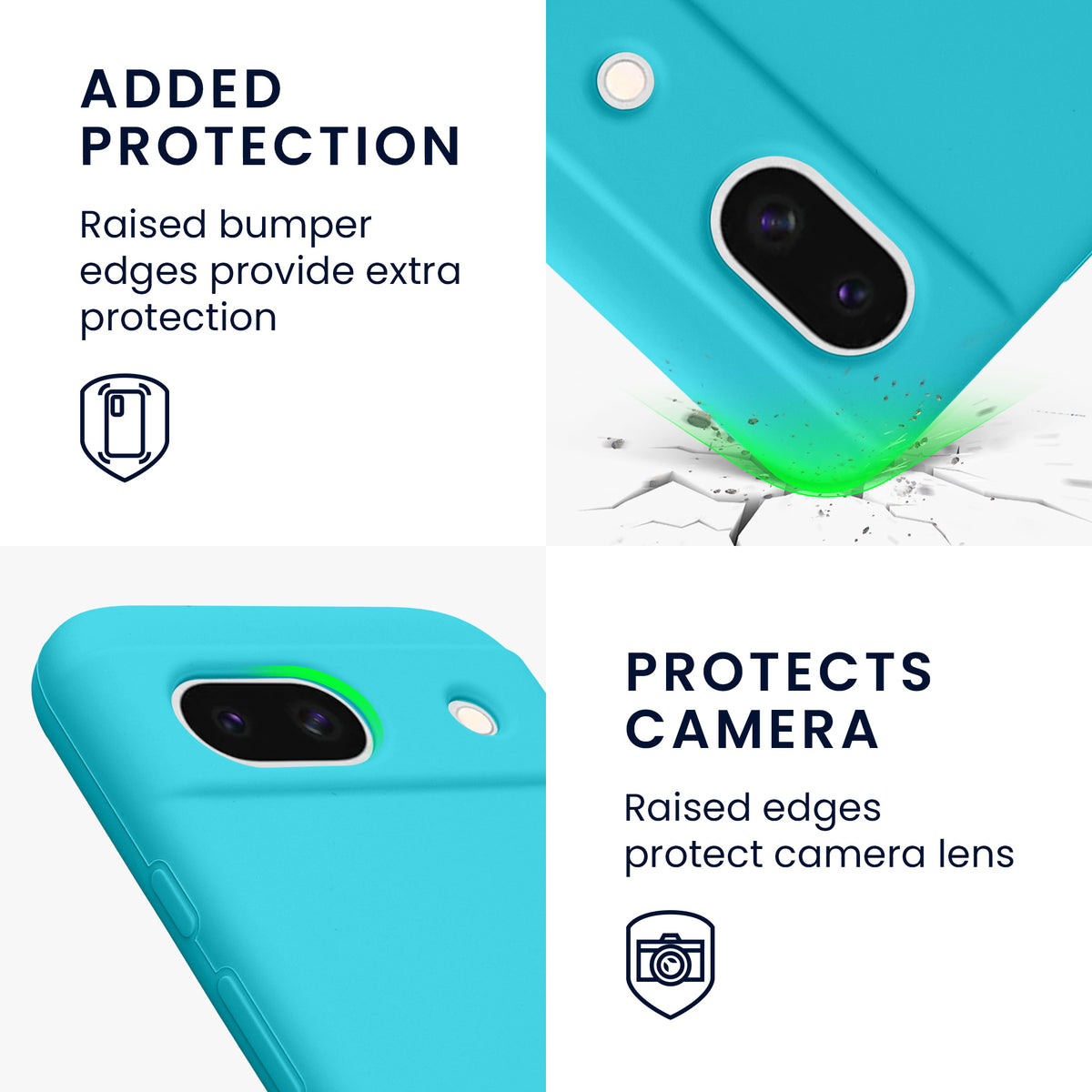 kwmobile Handyhülle für Google Pixel 8a Case - kabelloses Laden