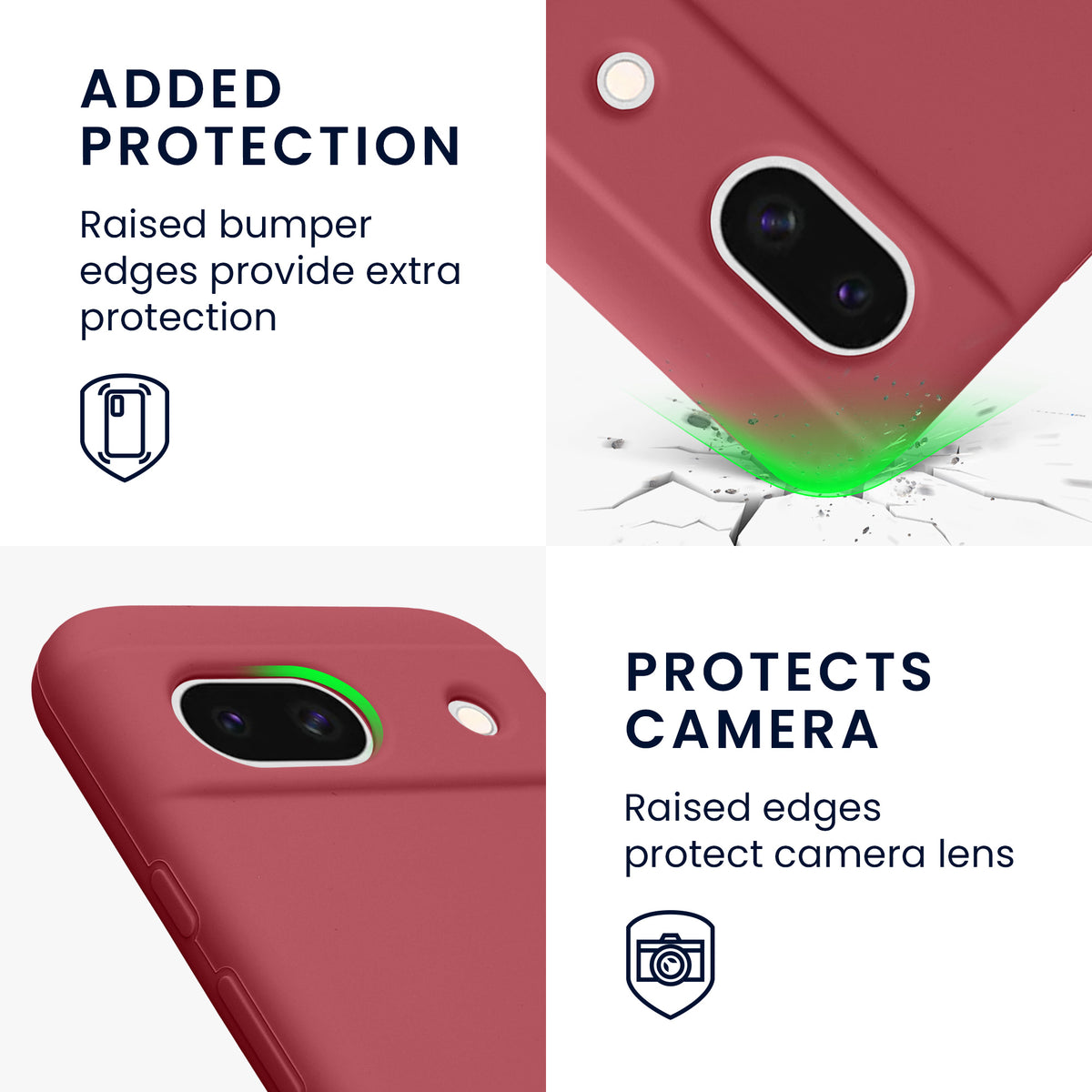 kwmobile Handyhülle für Google Pixel 8a Case - kabelloses Laden