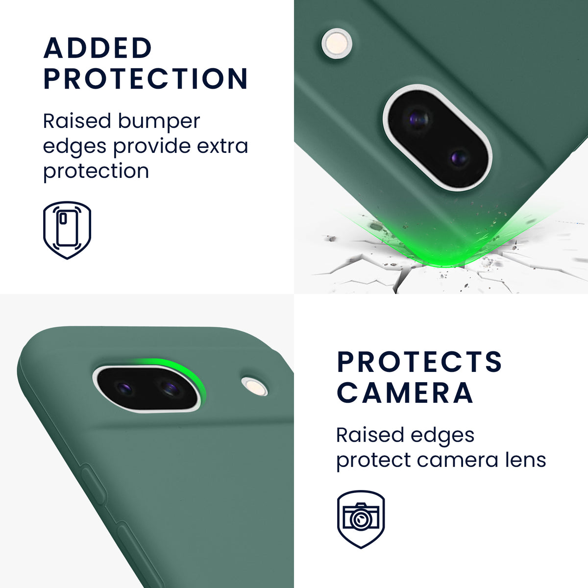 kwmobile Handyhülle für Google Pixel 8a Case - kabelloses Laden