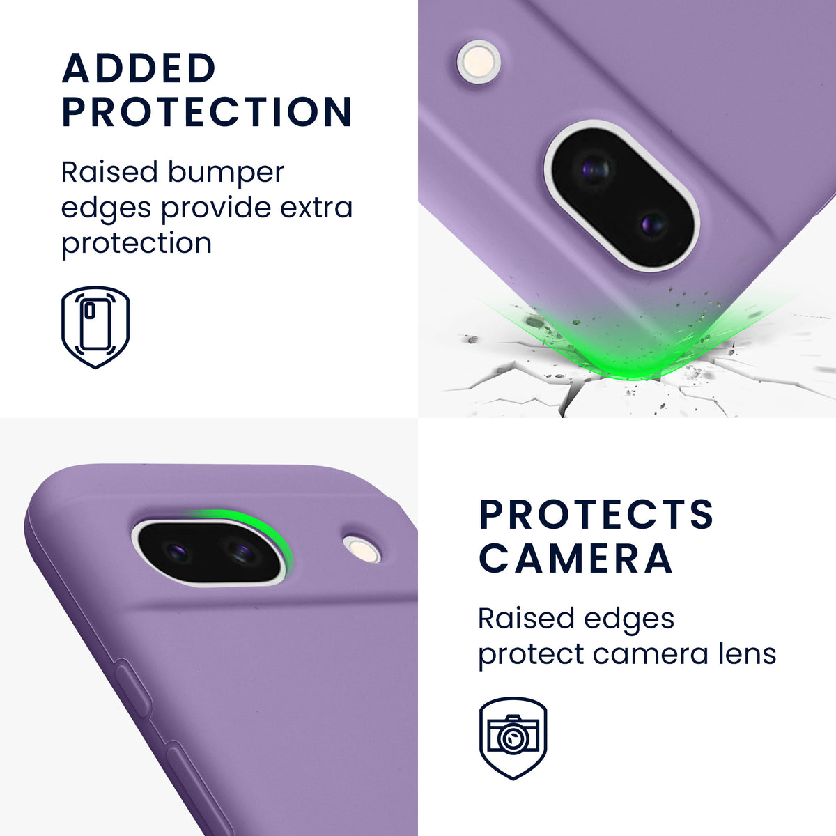 kwmobile Handyhülle für Google Pixel 8a Case - kabelloses Laden