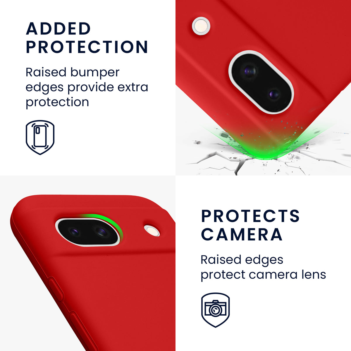 kwmobile Handyhülle für Google Pixel 8a Case - kabelloses Laden