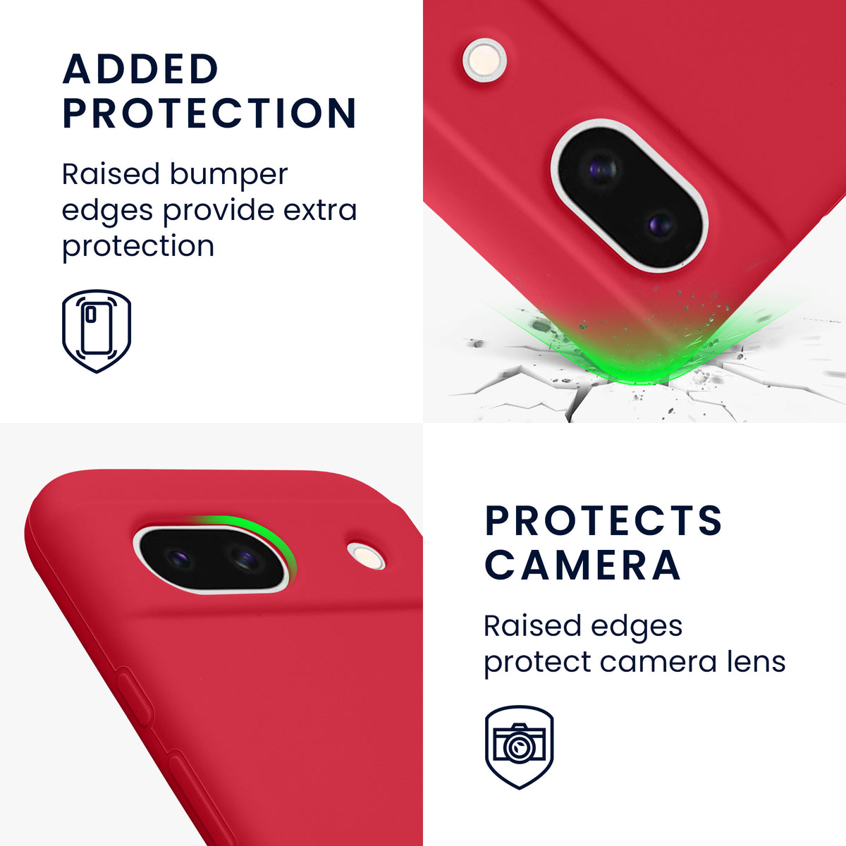 kwmobile Handyhülle für Google Pixel 8a Case - kabelloses Laden