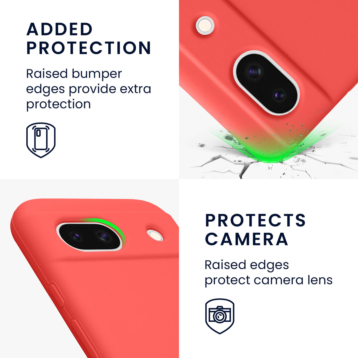 kwmobile Handyhülle für Google Pixel 8a Case - kabelloses Laden