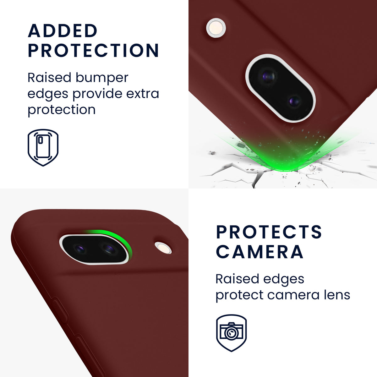 kwmobile Handyhülle für Google Pixel 8a Case - kabelloses Laden