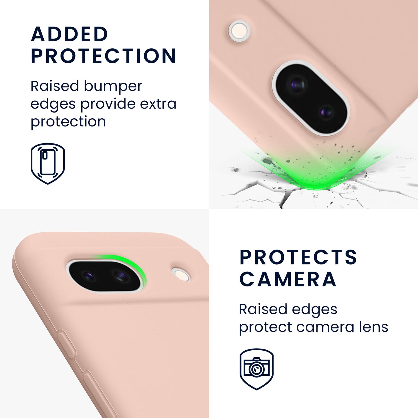 kwmobile Handyhülle für Google Pixel 8a Case - kabelloses Laden