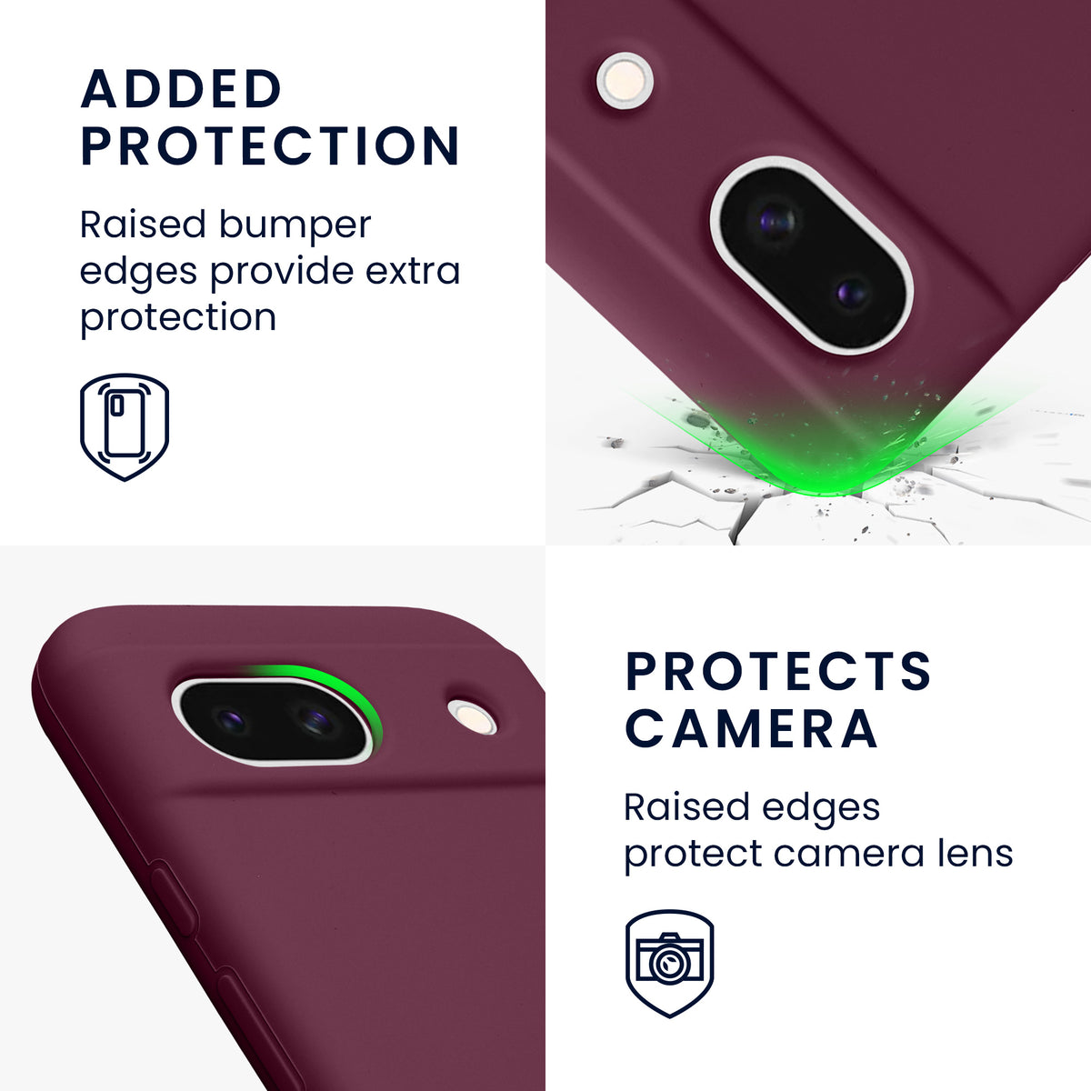 kwmobile Handyhülle für Google Pixel 8a Case - kabelloses Laden