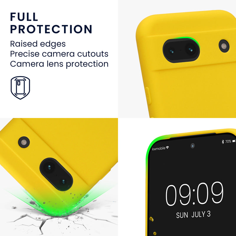 kwmobile Handyhülle für Google Pixel 8a Hülle - weiches Handy Silikon Case - Schutzhülle Cover