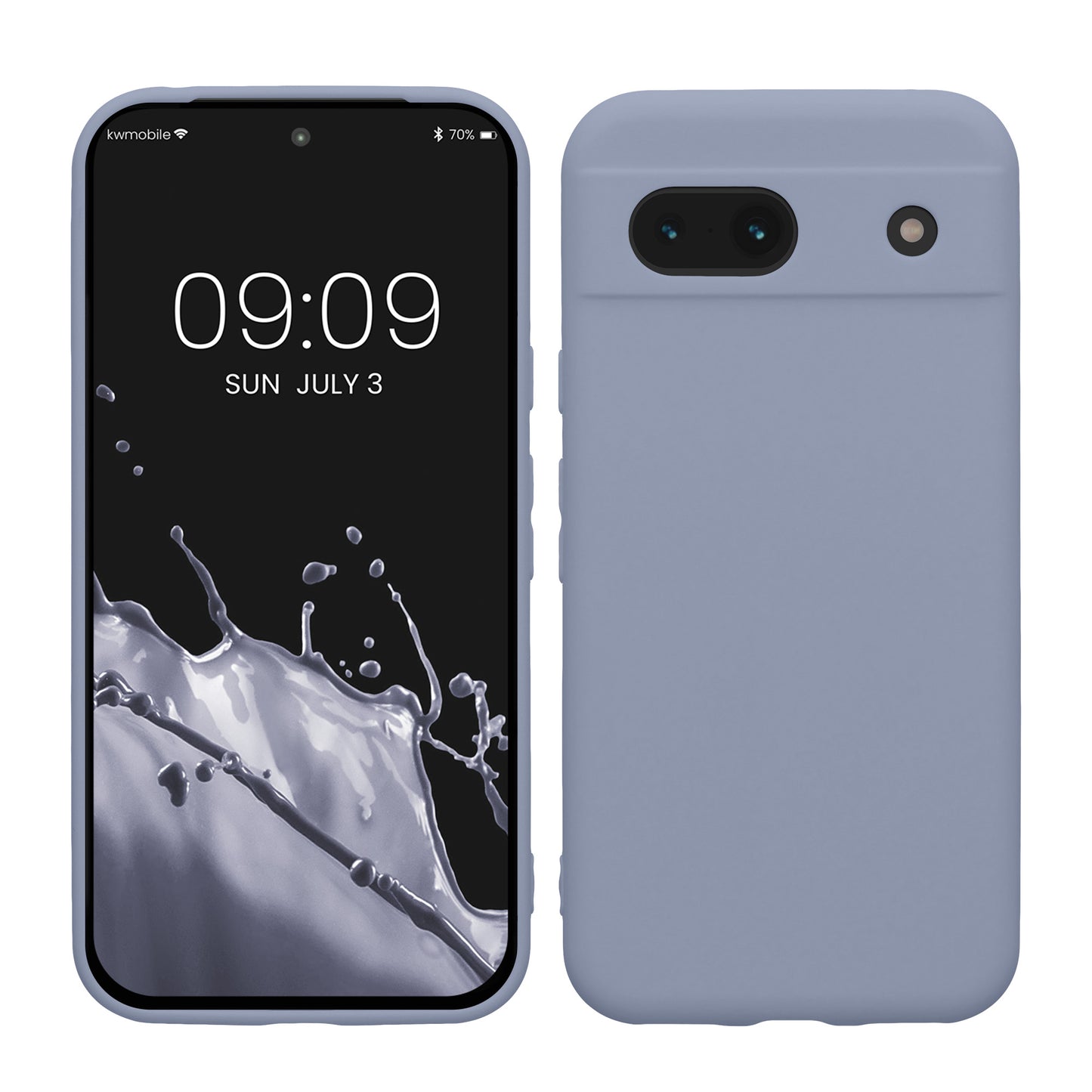 kwmobile Handyhülle für Google Pixel 8a Hülle - weiches Handy Silikon Case - Schutzhülle Cover - Lavendelgrau matt Lavendelgrau matt  