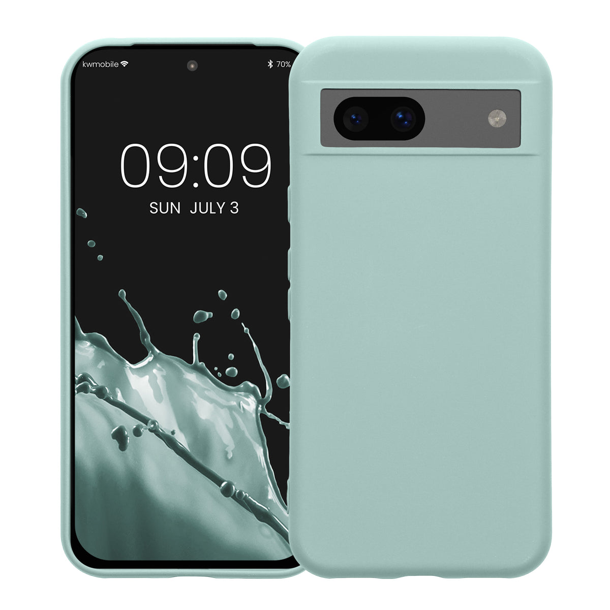 Google Pixel 8a Silikon Handyhülle mit Mikrofaserfutter