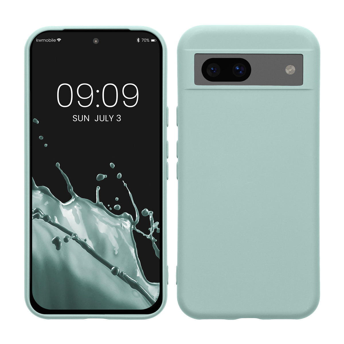 Google Pixel 8a Silikon Handyhülle mit Mikrofaserfutter