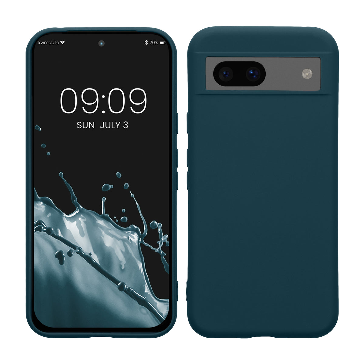 Google Pixel 8a Silikon Handyhülle mit Mikrofaserfutter