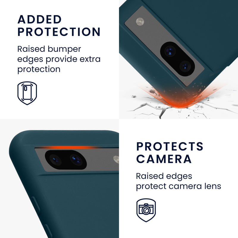 Google Pixel 8a Silikon Handyhülle mit Mikrofaserfutter