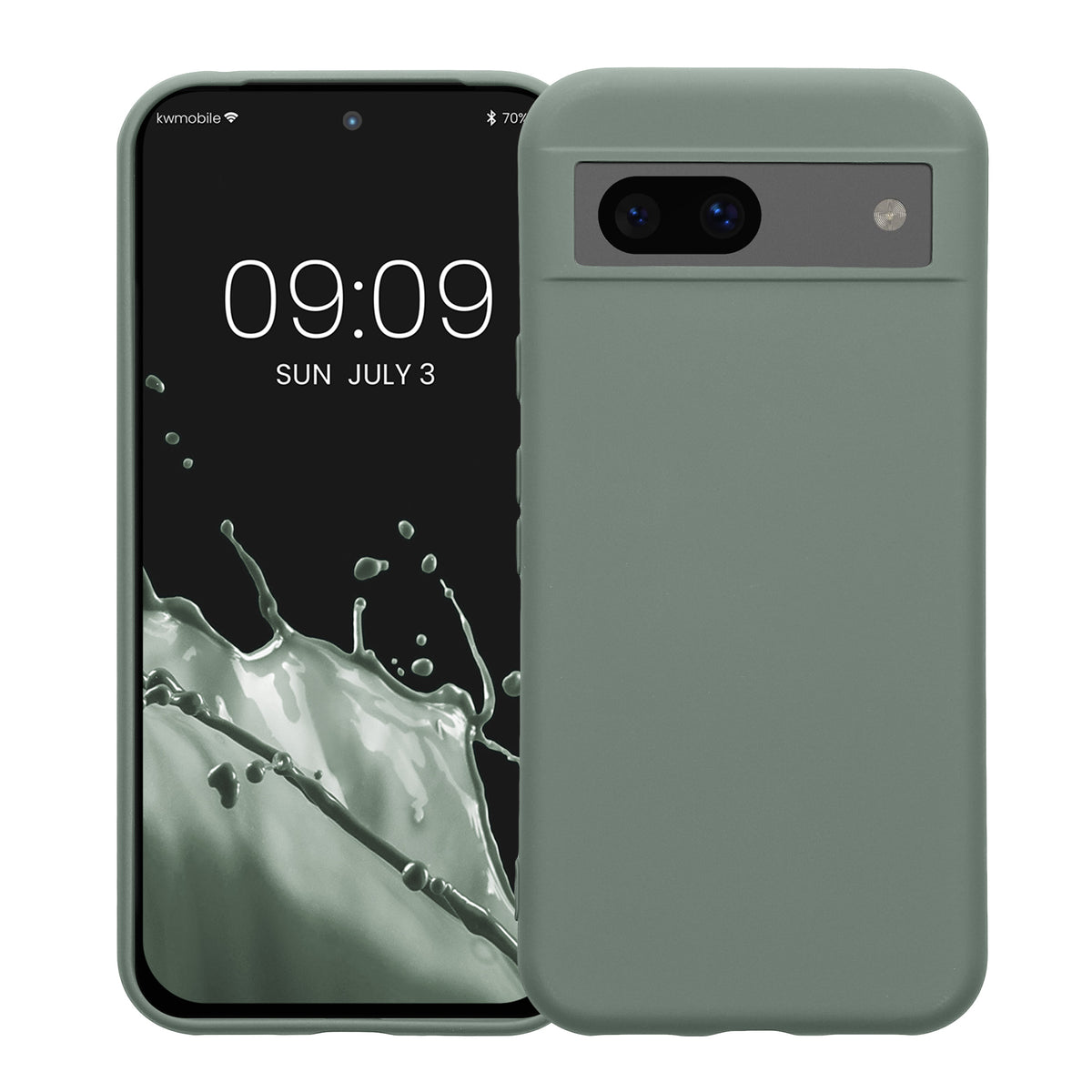 Google Pixel 8a Silikon Handyhülle mit Mikrofaserfutter