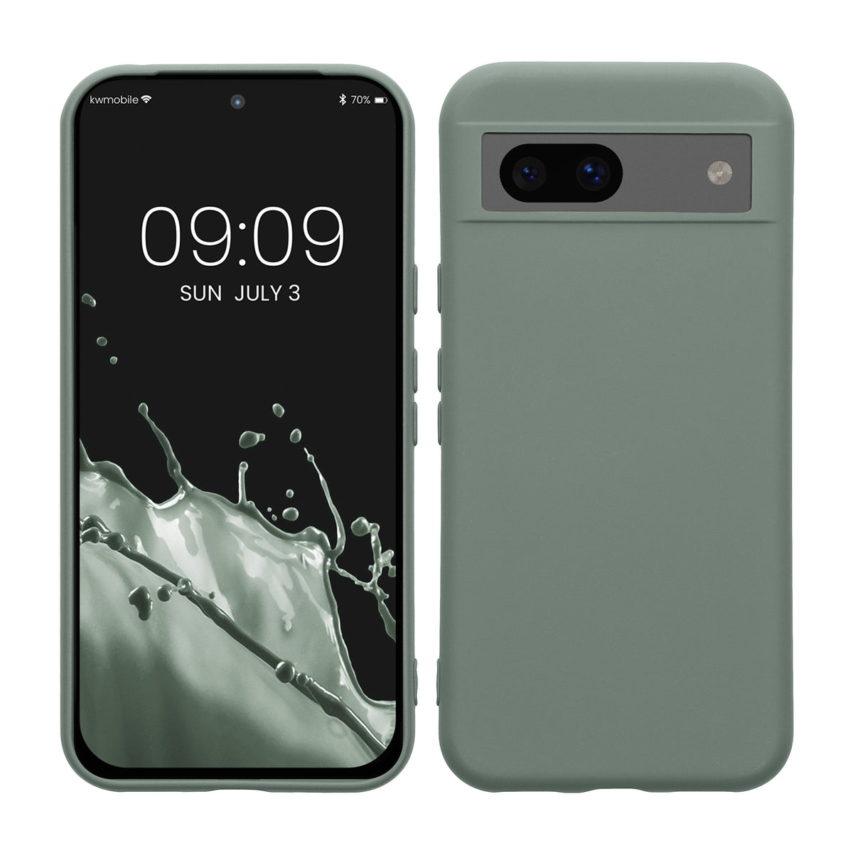 Google Pixel 8a Silikon Handyhülle mit Mikrofaserfutter