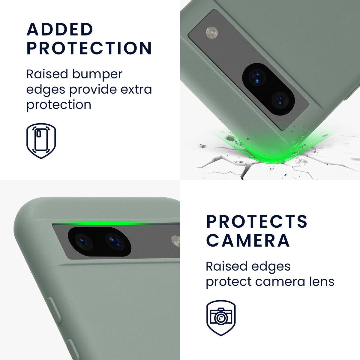 Google Pixel 8a Silikon Handyhülle mit Mikrofaserfutter