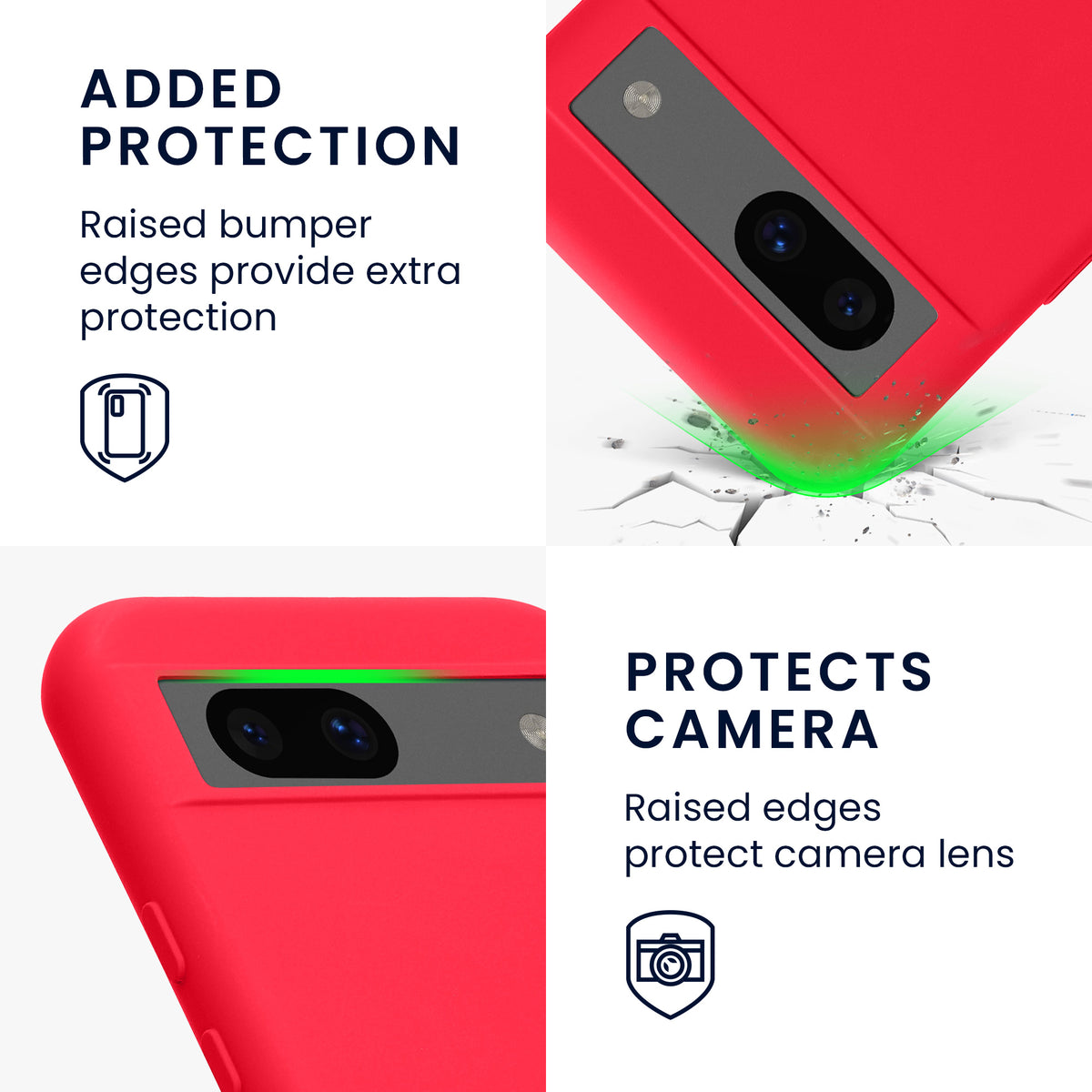 Google Pixel 8a Silikon Handyhülle mit Mikrofaserfutter