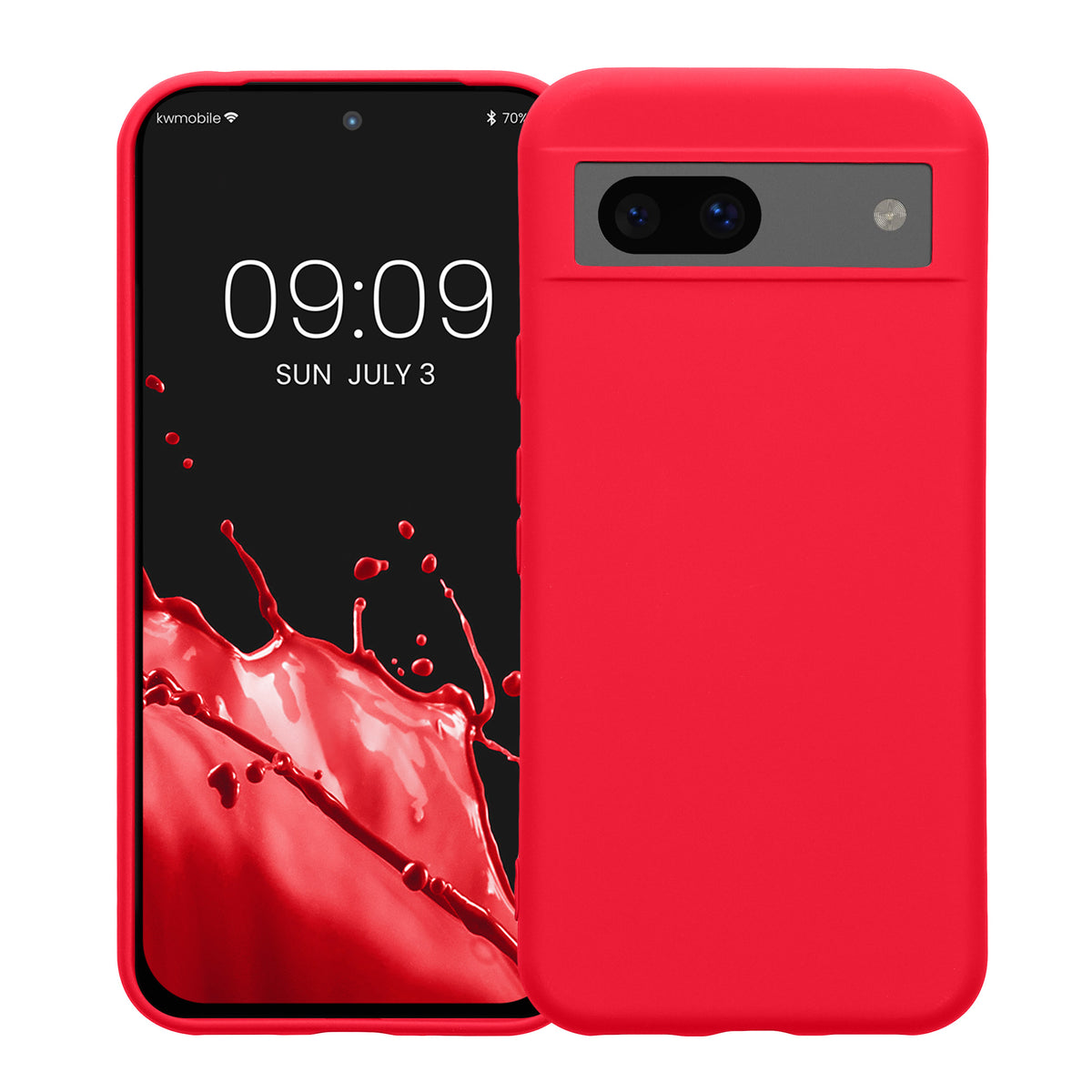 Google Pixel 8a Silikon Handyhülle mit Mikrofaserfutter