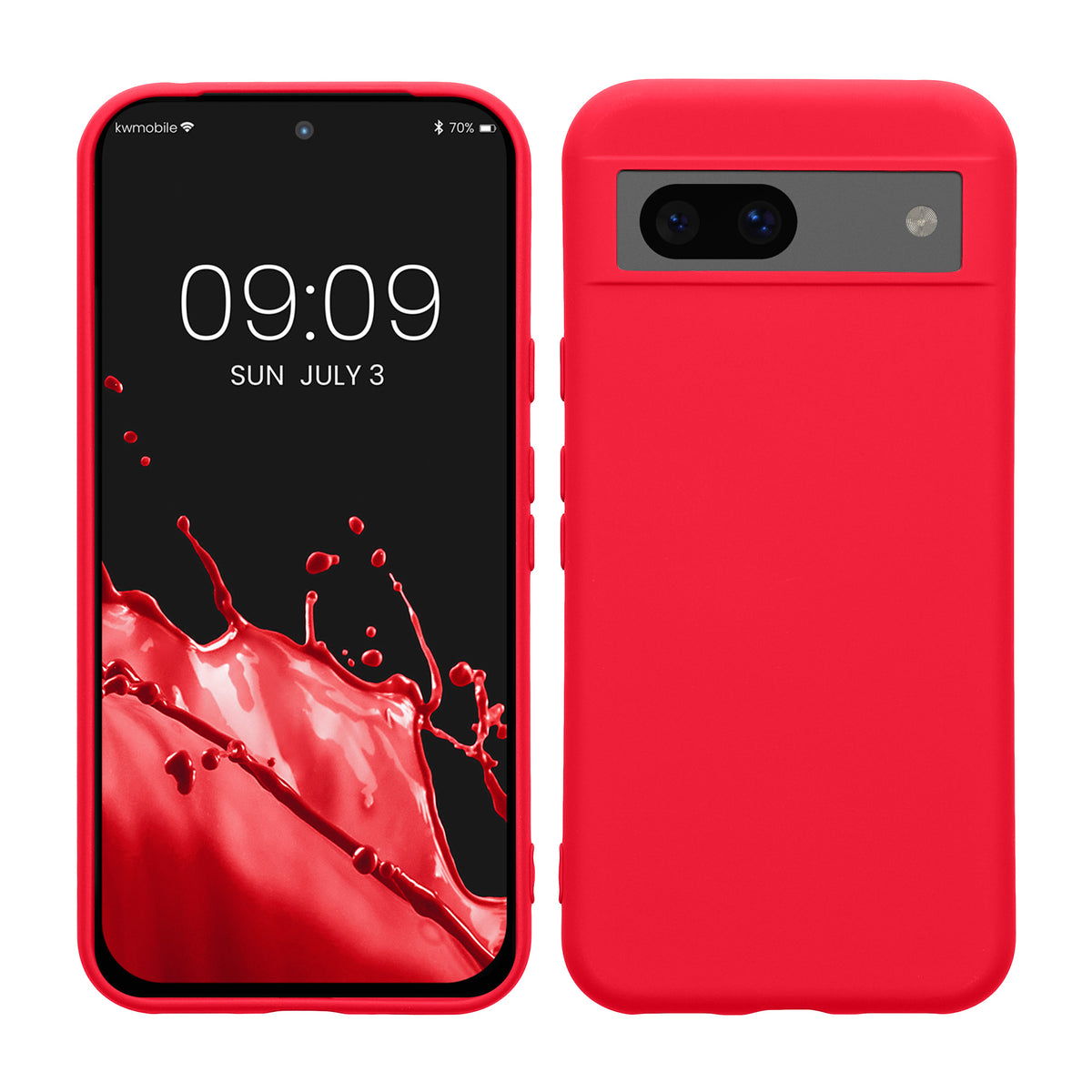 Google Pixel 8a Silikon Handyhülle mit Mikrofaserfutter
