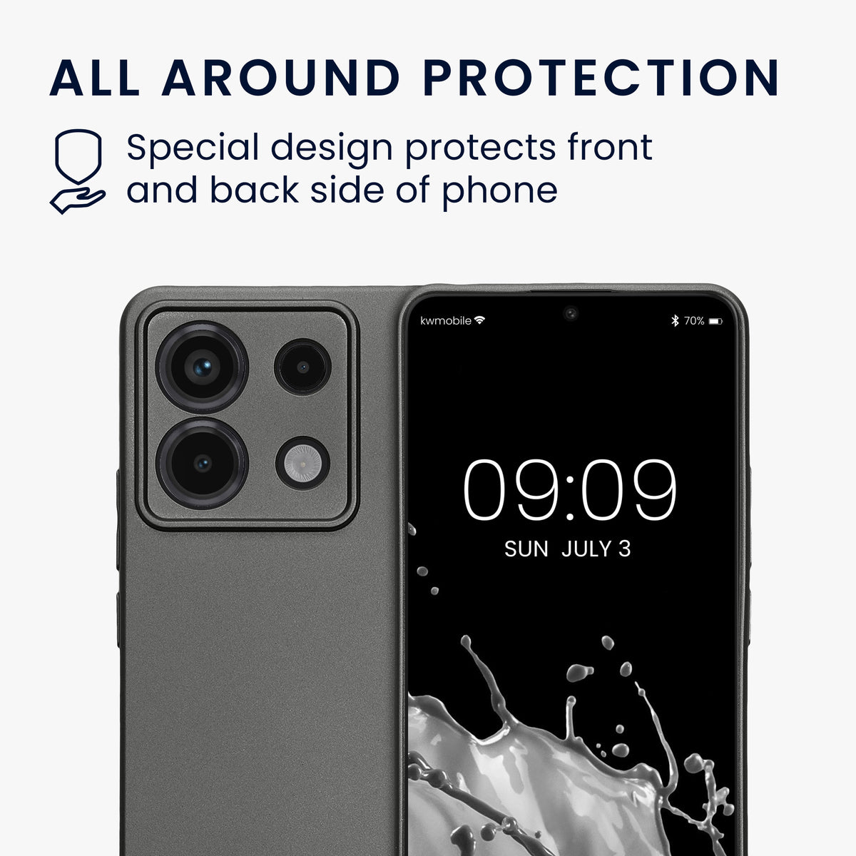 Handyhülle für Xiaomi Redmi Note 13 Pro 5G / Poco X6 5G metallisch