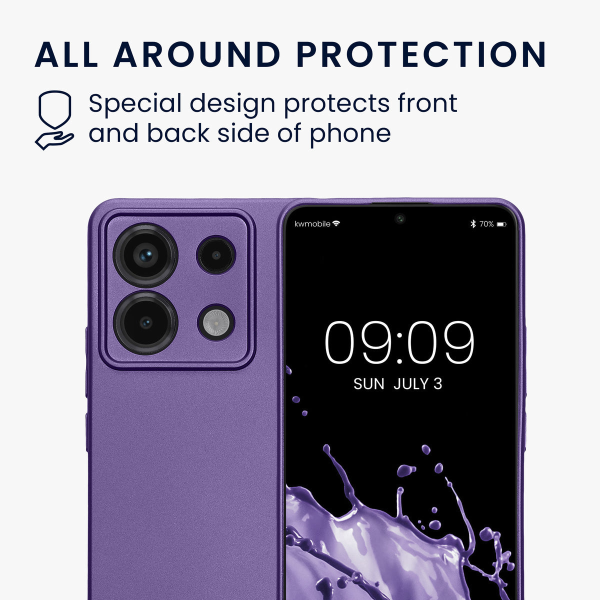 Handyhülle für Xiaomi Redmi Note 13 Pro 5G / Poco X6 5G metallisch