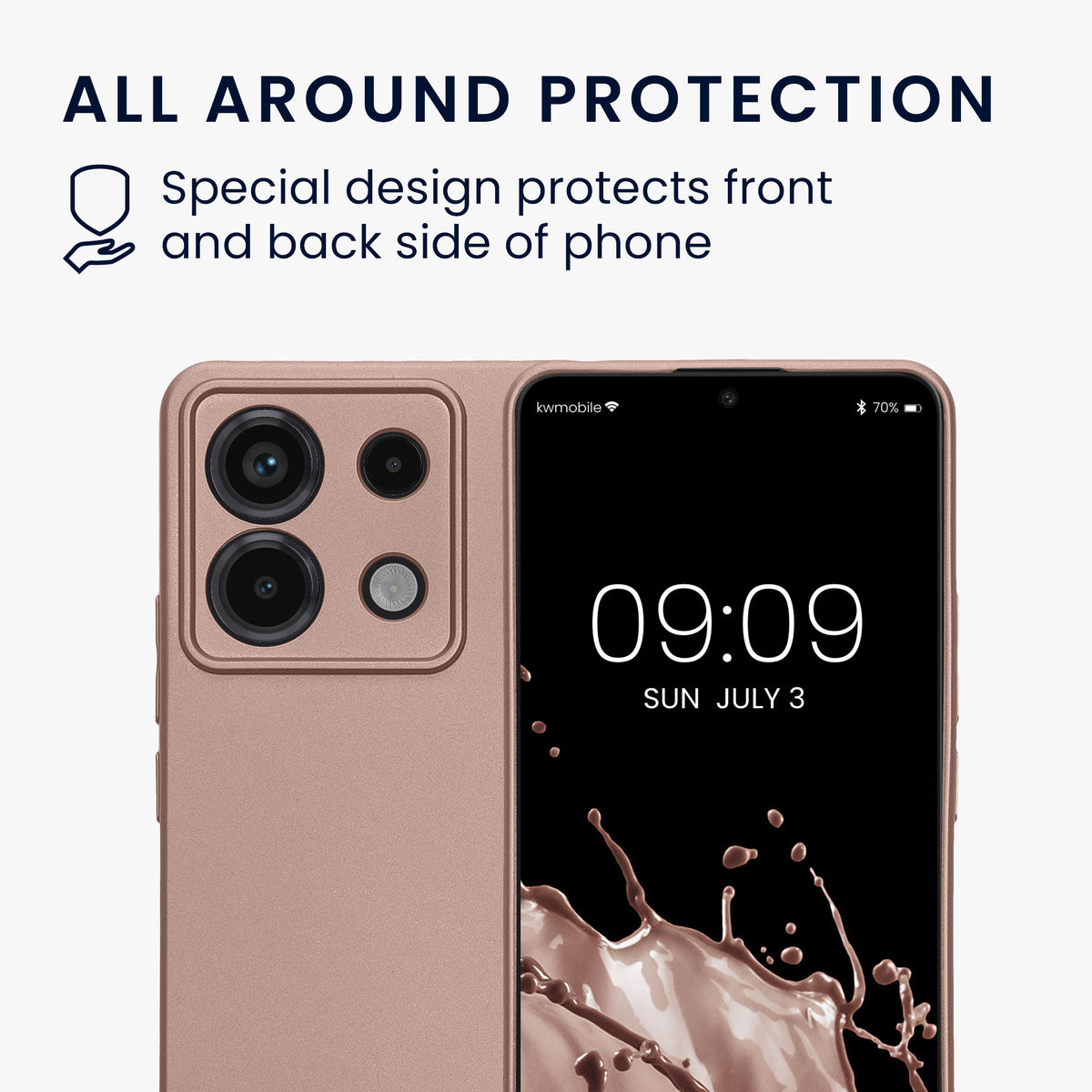 Handyhülle für Xiaomi Redmi Note 13 Pro 5G / Poco X6 5G metallisch