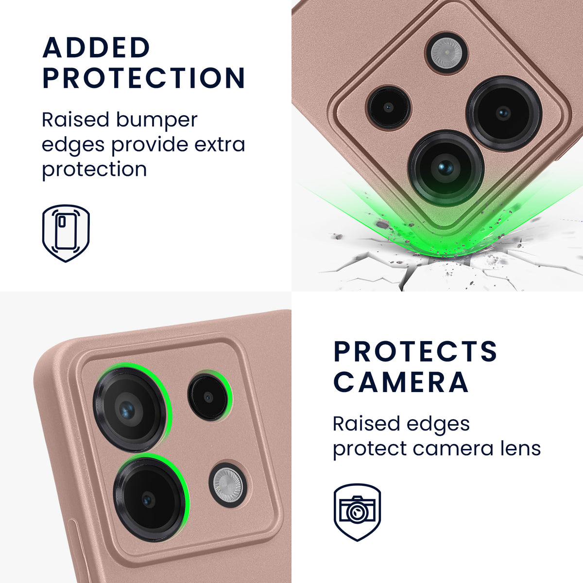Handyhülle für Xiaomi Redmi Note 13 Pro 5G / Poco X6 5G metallisch