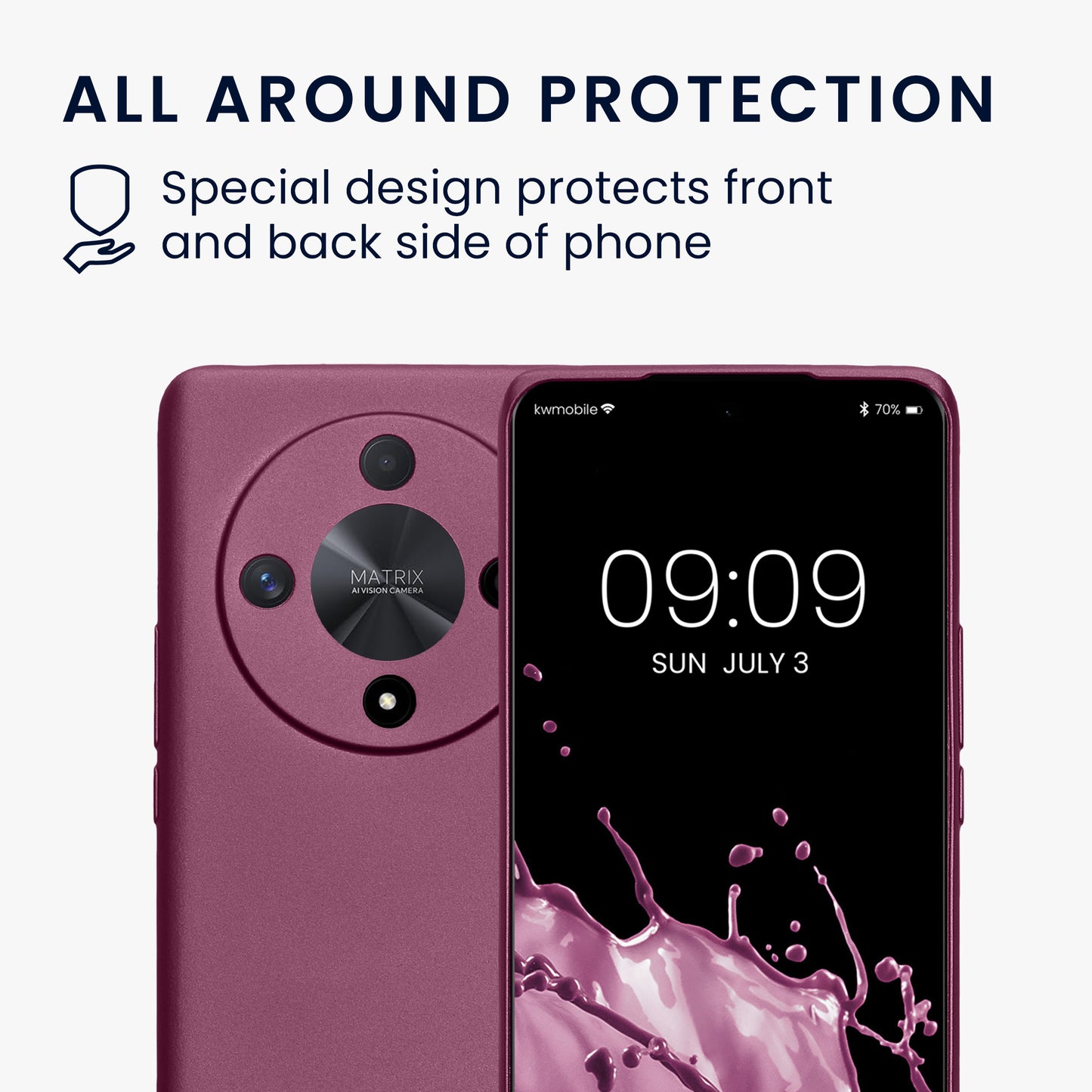 kwmobile Handyhülle für HONOR Magic6 Lite / X9b Hülle - Silikon Case - Schutzhülle Cover