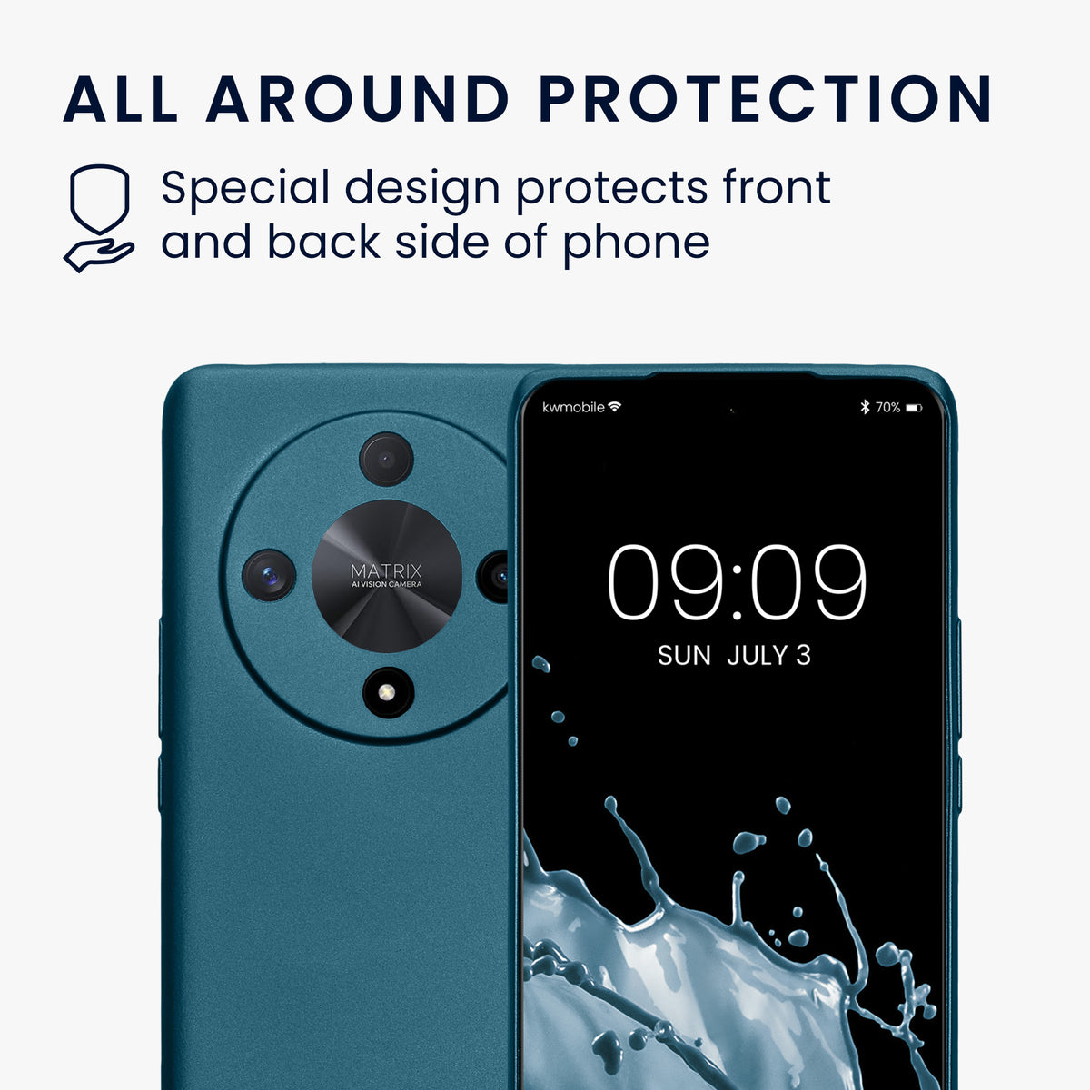 kwmobile Handyhülle für HONOR Magic6 Lite / X9b Hülle - Silikon Case - Schutzhülle Cover