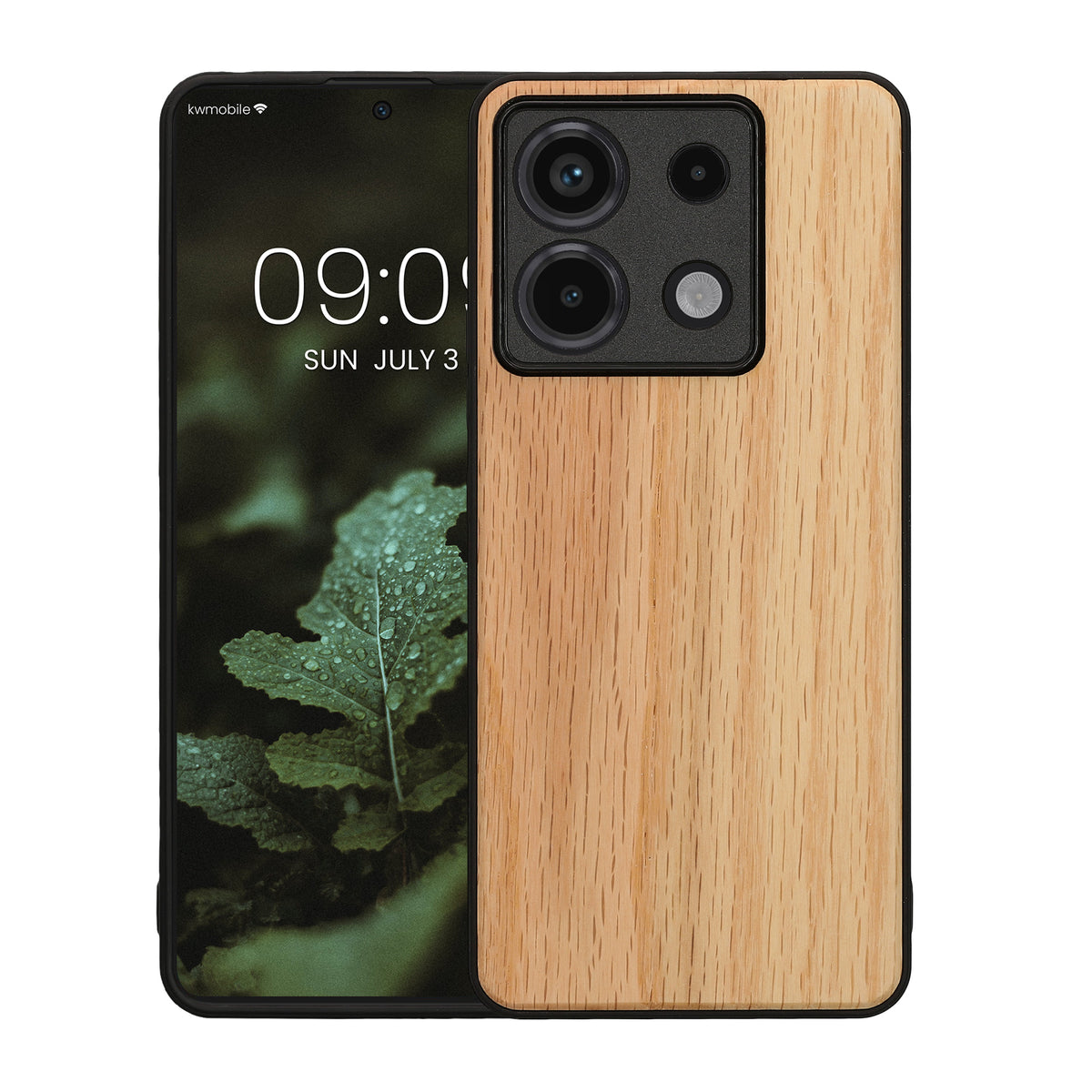 Holz Hardcase mit TPU Bumper für Xiaomi Redmi Note 13 Pro 5G / Poco X6 5G stoßfest