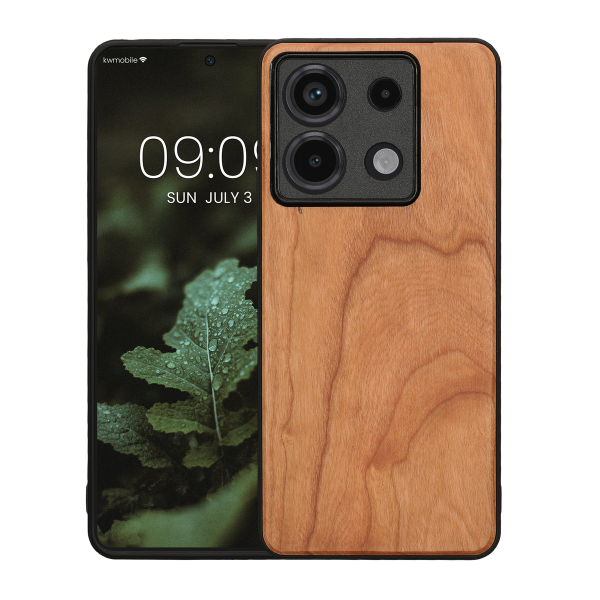 Holz Hardcase mit TPU Bumper für Xiaomi Redmi Note 13 Pro 5G / Poco X6 5G stoßfest