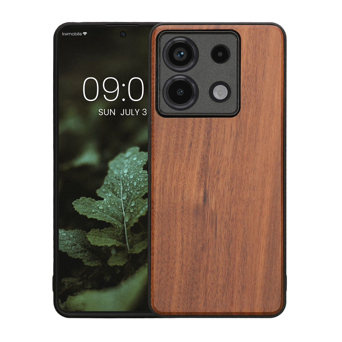 Holz Hardcase mit TPU Bumper für Xiaomi Redmi Note 13 Pro 5G / Poco X6 5G stoßfest