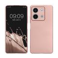 kwmobile Handyhülle für Xiaomi Redmi Note 13 5G Hülle - Silikon Case metallisch schimmernd - Schutzhülle Cover - Metallic Rosegold Metallic Rosegold  