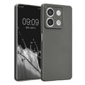 kwmobile Handyhülle für Xiaomi Redmi Note 13 5G Hülle - weiche Silikon Case metallisch schimmernd - Schutzhülle Cover - Metallic Grau Metallic Grau  