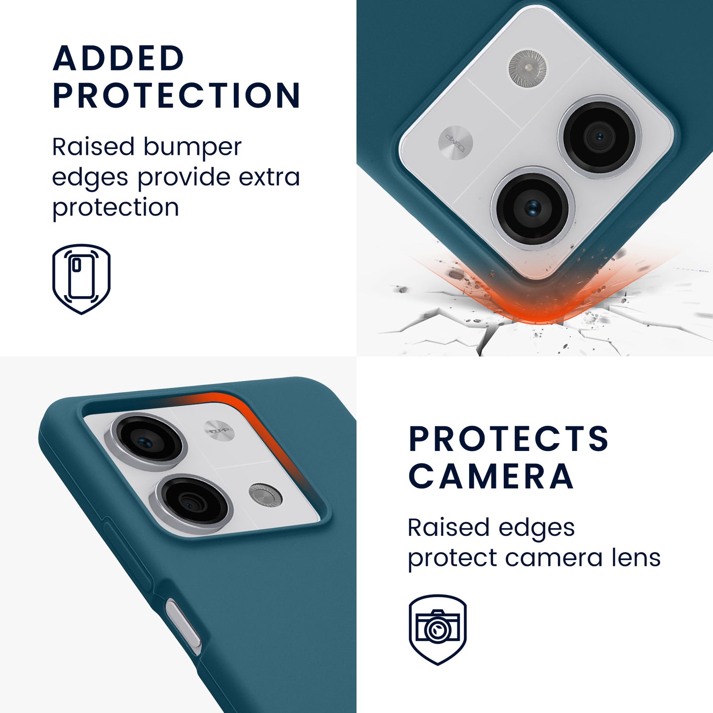 kwmobile Handyhülle für Xiaomi Redmi Note 13 5G Hülle - Case Silikon - Kabelloses Laden - Schutzhülle Cover