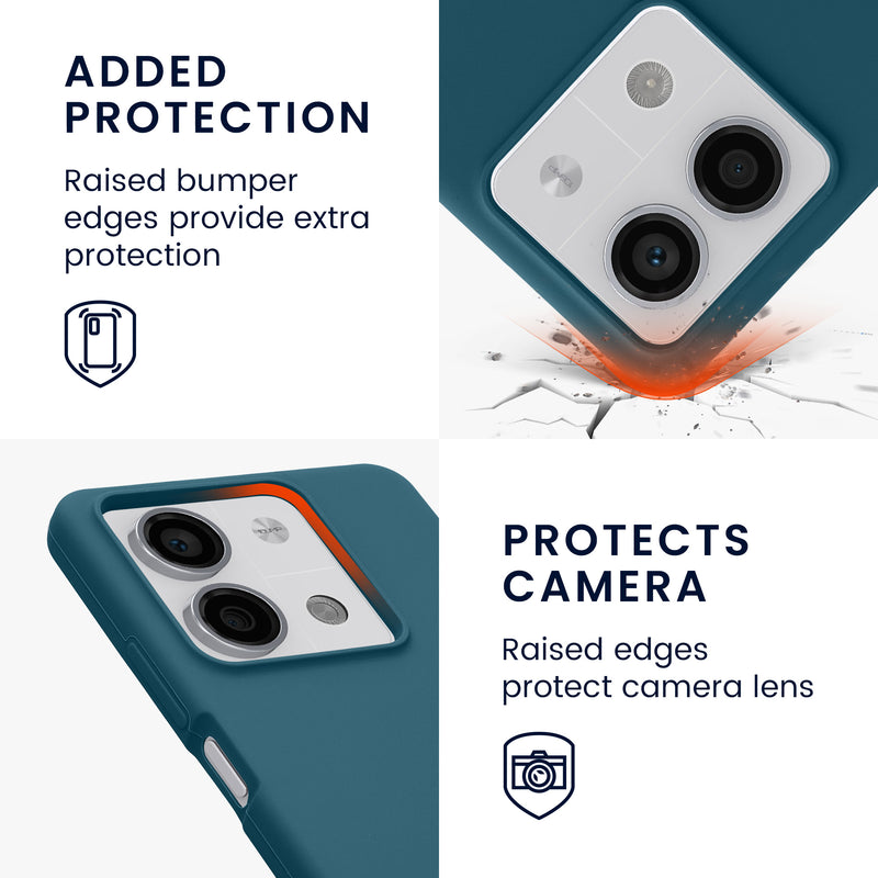 kwmobile Handyhülle für Xiaomi Redmi Note 13 5G Hülle - Case Silikon - Kabelloses Laden - Schutzhülle Cover