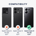 Gummierte Silikon Hülle für Xiaomi Redmi Note 13 Pro 4G in Dunkler Schiefer