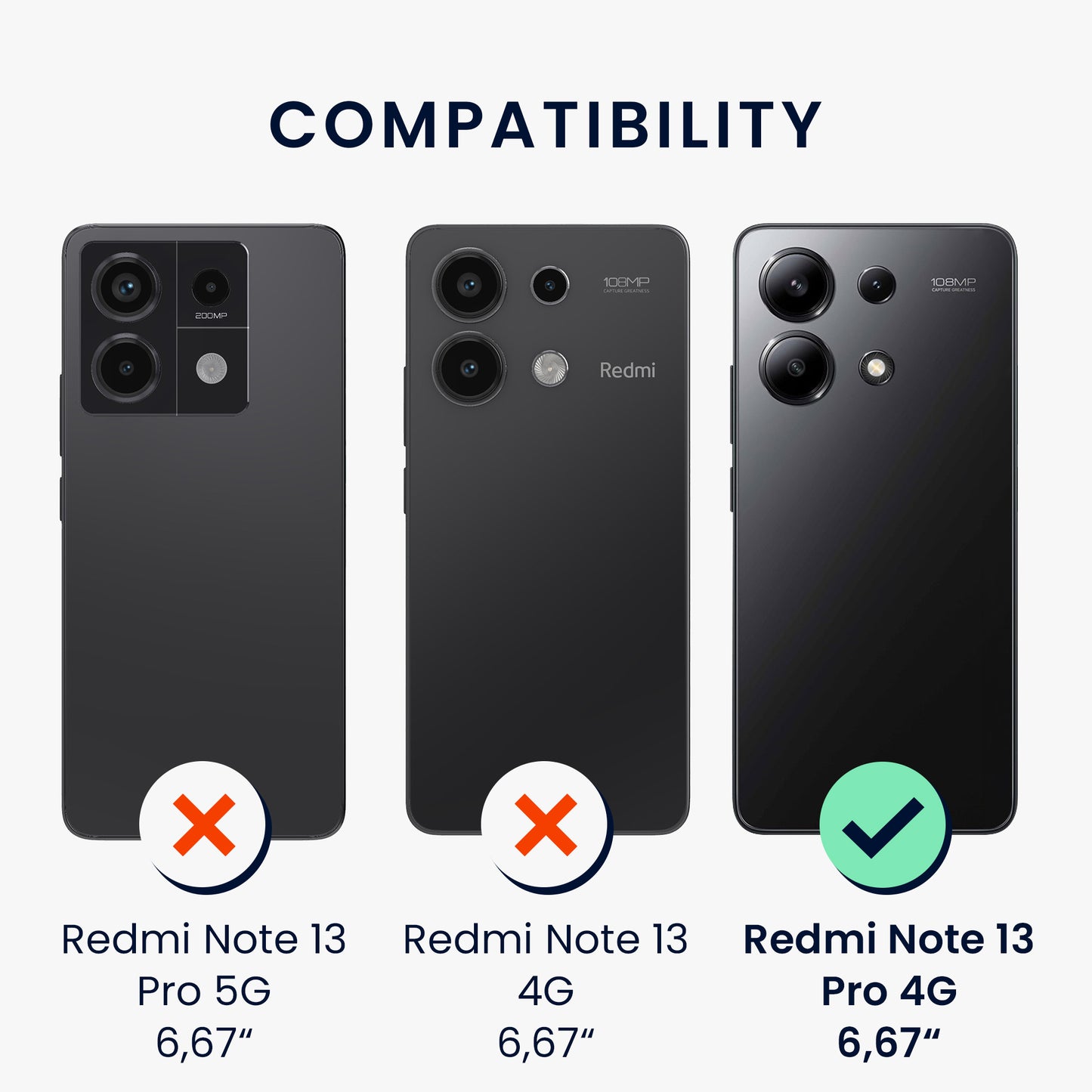 Gummierte Silikon Hülle für Xiaomi Redmi Note 13 Pro 4G in Dunkler Schiefer