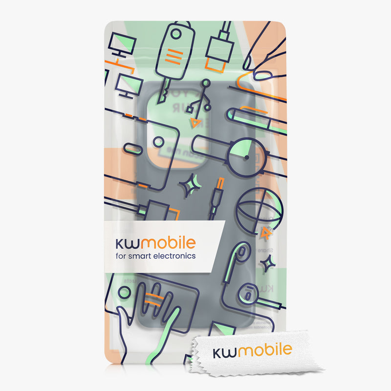 Gummierte Silikon Hülle für Xiaomi Redmi Note 13 Pro 4G in Dunkler Schiefer