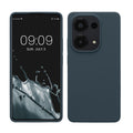 Gummierte Silikon Hülle für Xiaomi Redmi Note 13 Pro 4G in Dunkler Schiefer