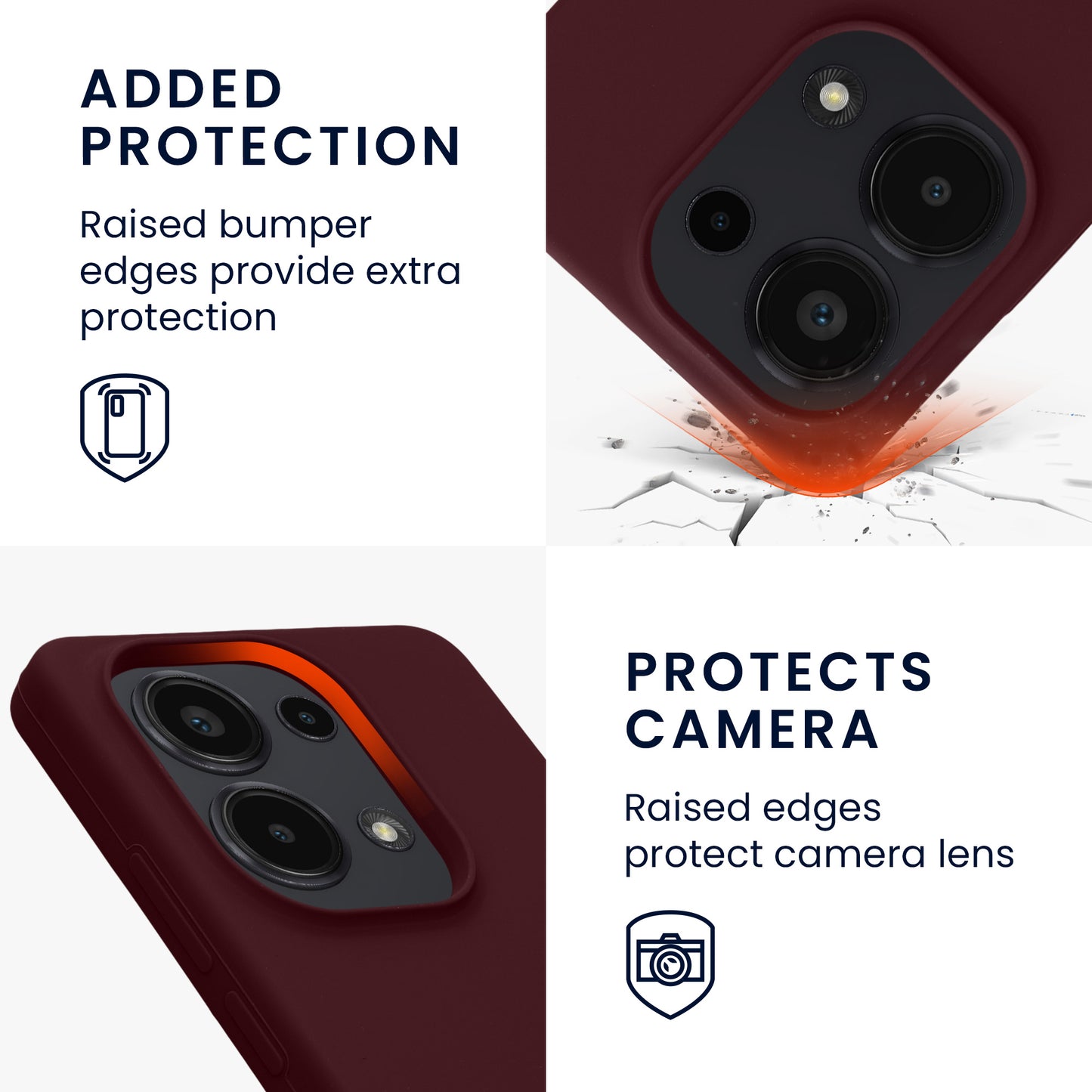 Gummierte Silikon Hülle für Xiaomi Redmi Note 13 Pro 4G in Dunkler Schiefer
