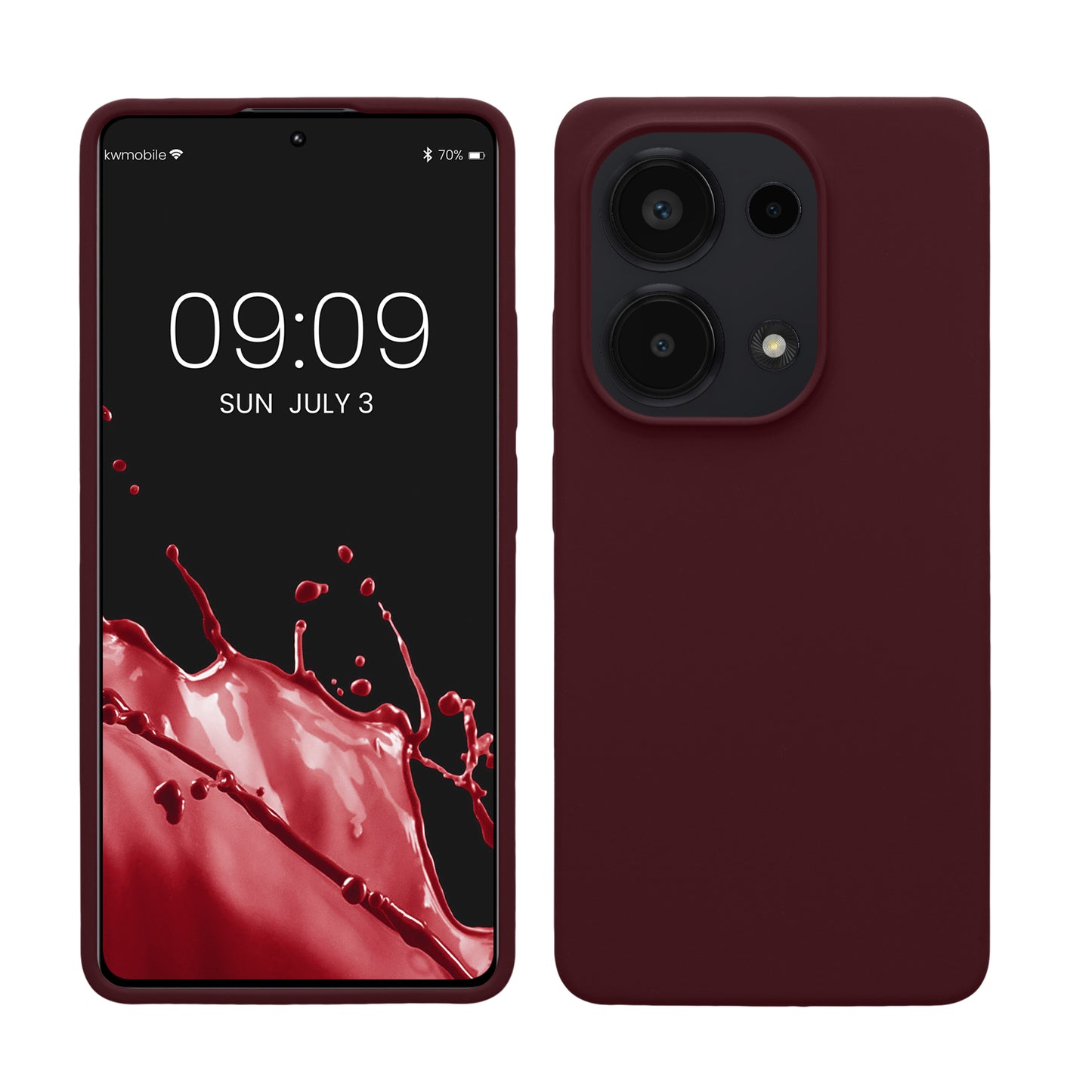 Gummierte Silikon Hülle für Xiaomi Redmi Note 13 Pro 4G in Dunkler Schiefer