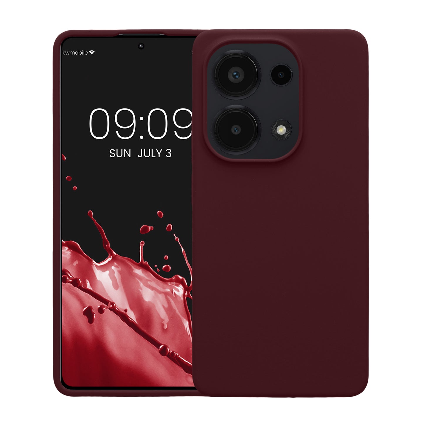 Gummierte Silikon Hülle für Xiaomi Redmi Note 13 Pro 4G in Dunkler Schiefer