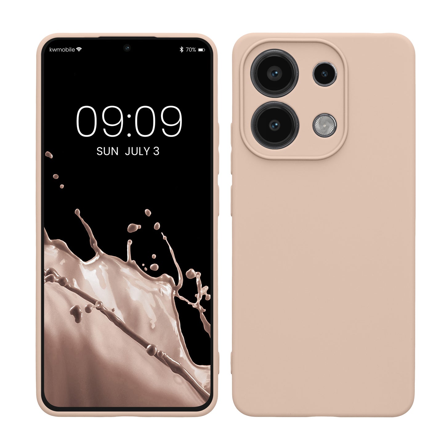 kwmobile Handyhülle für Xiaomi Redmi Note 13 4G Hülle - weiches Handy Silikon Case - Schutzhülle Cover - Coconut Swirl Coconut Swirl  