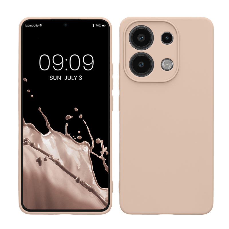 kwmobile Handyhülle für Xiaomi Redmi Note 13 4G Hülle - weiches Handy Silikon Case - Schutzhülle Cover - Coconut Swirl Coconut Swirl  
