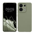 kwmobile Handyhülle für Xiaomi Redmi Note 13 4G Hülle - weiches Handy Silikon Case - Schutzhülle Cover - Graugrün Graugrün  