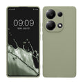 kwmobile Handyhülle für Xiaomi Redmi Note 13 Pro 4G Hülle - weiches Handy Silikon Case - Schutzhülle Cover - Graugrün Graugrün  