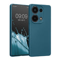 kwmobile Handyhülle für Xiaomi Redmi Note 13 Pro 4G Hülle - weiche Silikon Case metallisch schimmernd - Schutzhülle Cover - Metallic Karibikblau Metallic Karibikblau  