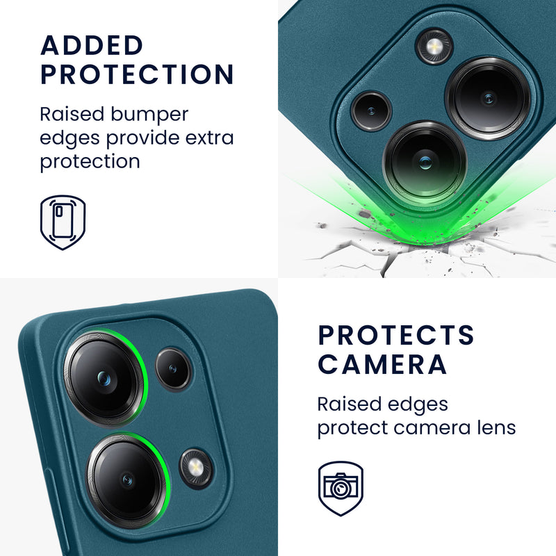 kwmobile Handyhülle für Xiaomi Poco M6 Pro (4G) Hülle - weiche Silikon Case metallisch schimmernd - Schutzhülle Cover